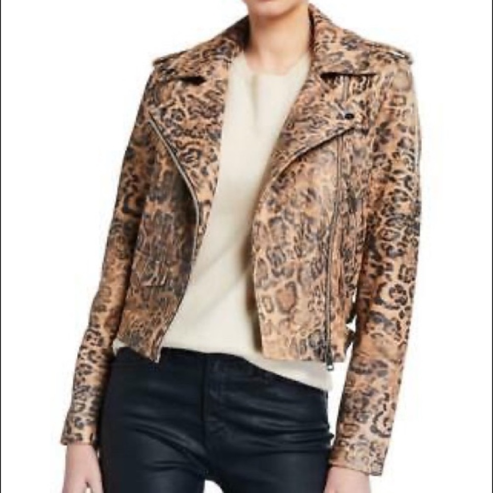 Walter Baker Francis Lamb Leather Moto Jacket - Picture 3 of 12